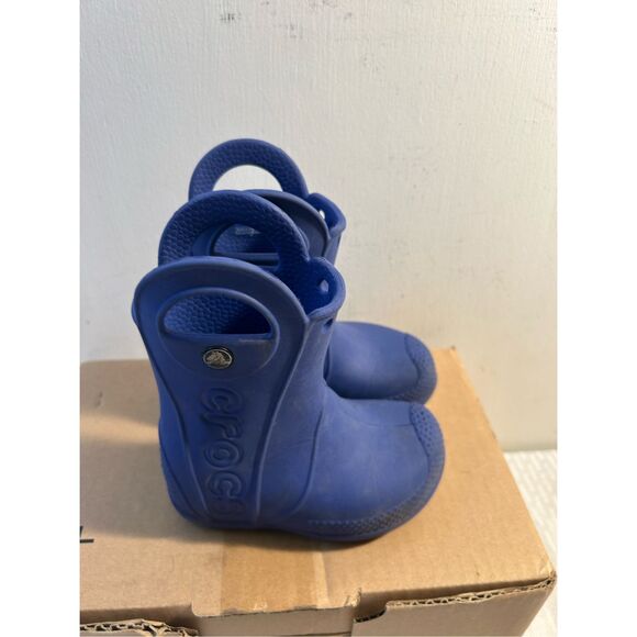 Crocs rain boots blue unisex kids C7 - Picture 2 of 5